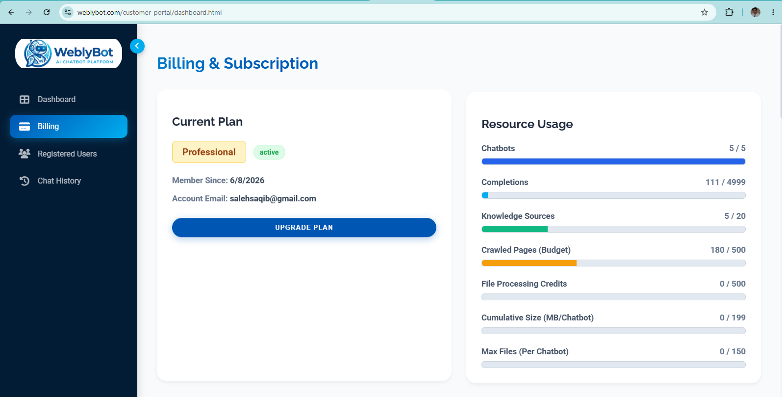 Billing Tab